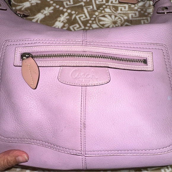 COACH Penelope Purple Pebbled Leather Medium Hobo Handbag F14680 - Picture 8 of 13